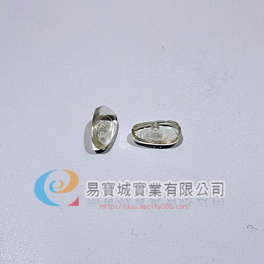 全透明鼻墊半軟(最小)  |螺絲鼻墊 	|塑膠鼻墊