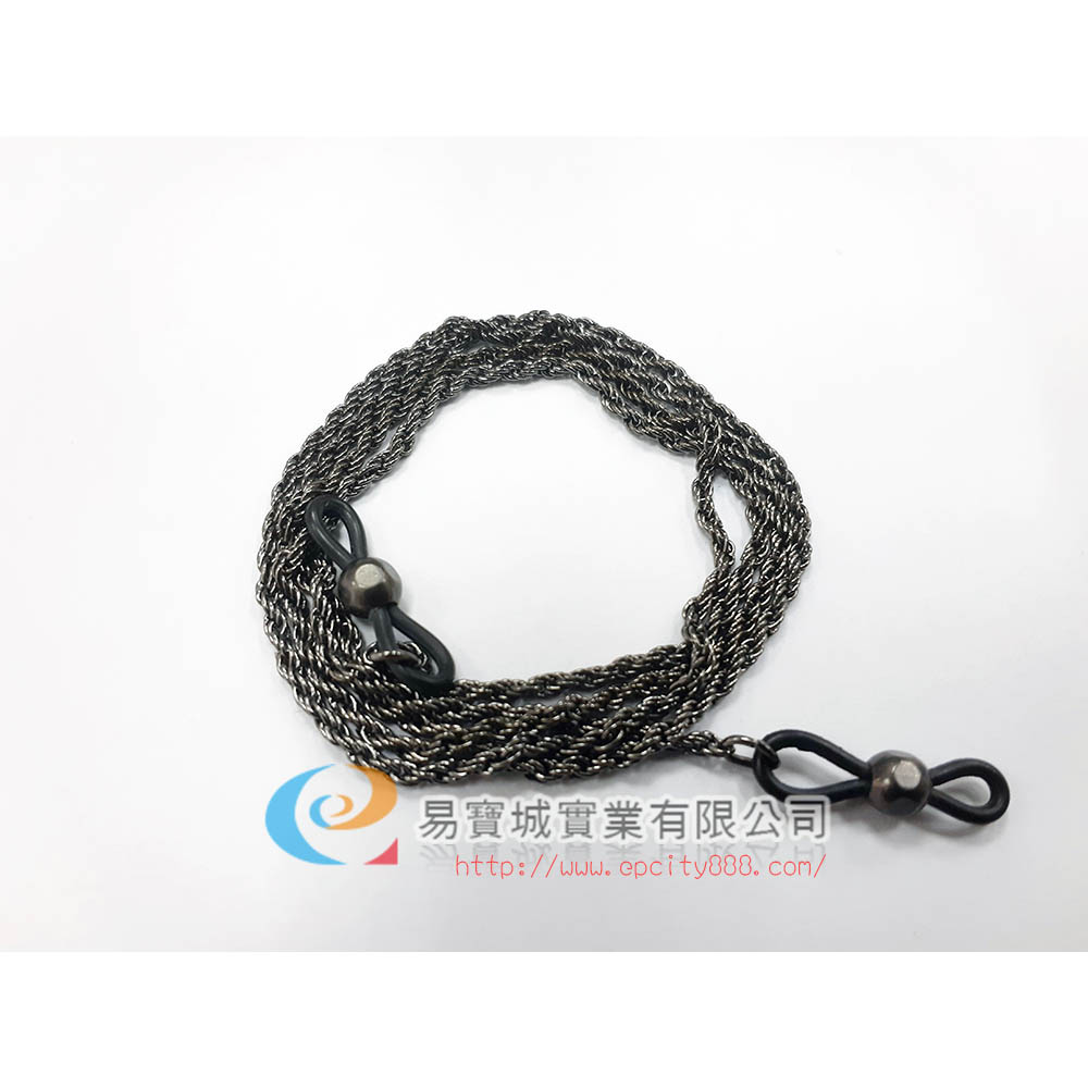 麻花鍊(黑)  |眼鏡鍊|金屬鍊