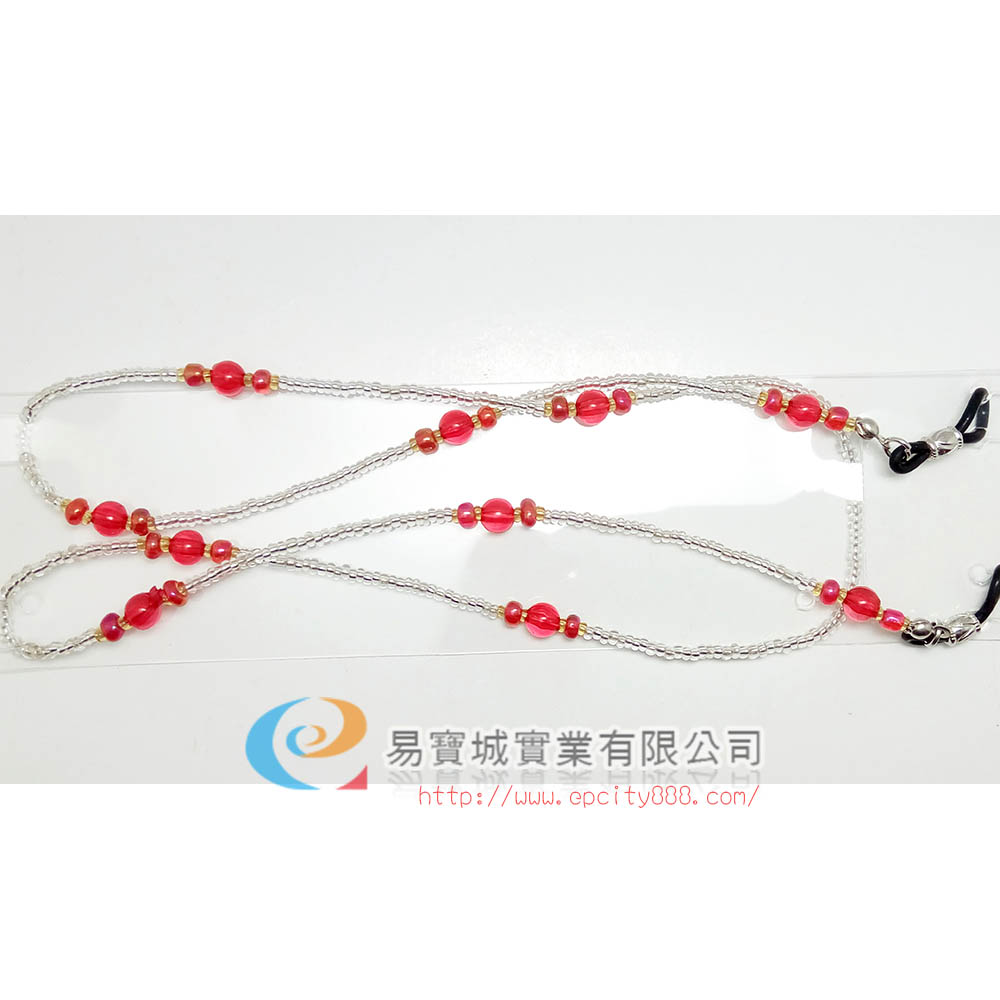 飾品珠鍊(紅)  |眼鏡鍊|飾品鍊
