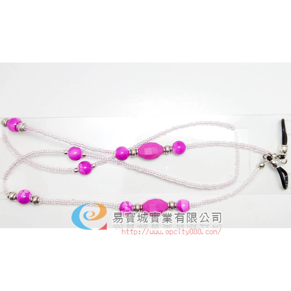 飾品珠鍊(桃紅)  |眼鏡鍊|飾品鍊