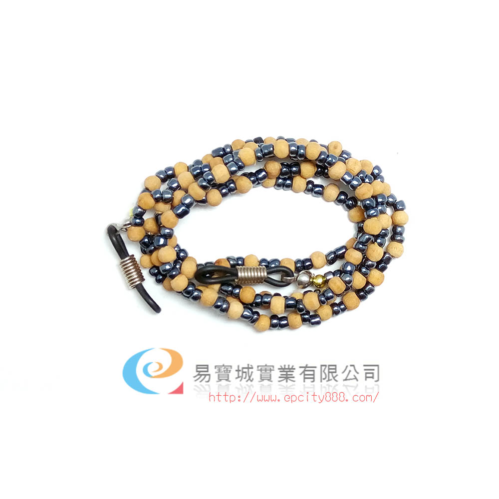 木彩珠眼鏡鍊  |眼鏡鍊|塑膠珠鍊