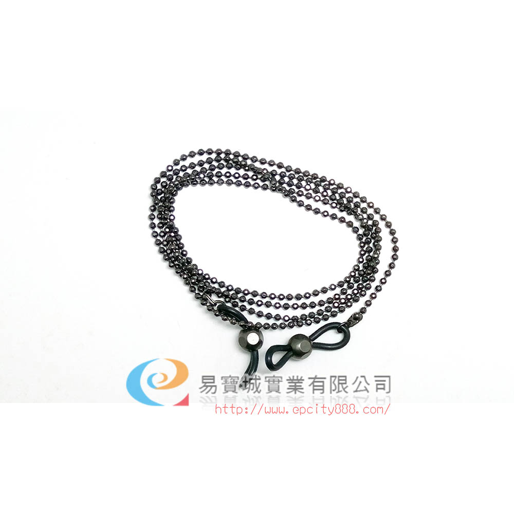 小圓珠鍊(黑)  |眼鏡鍊|金屬鍊