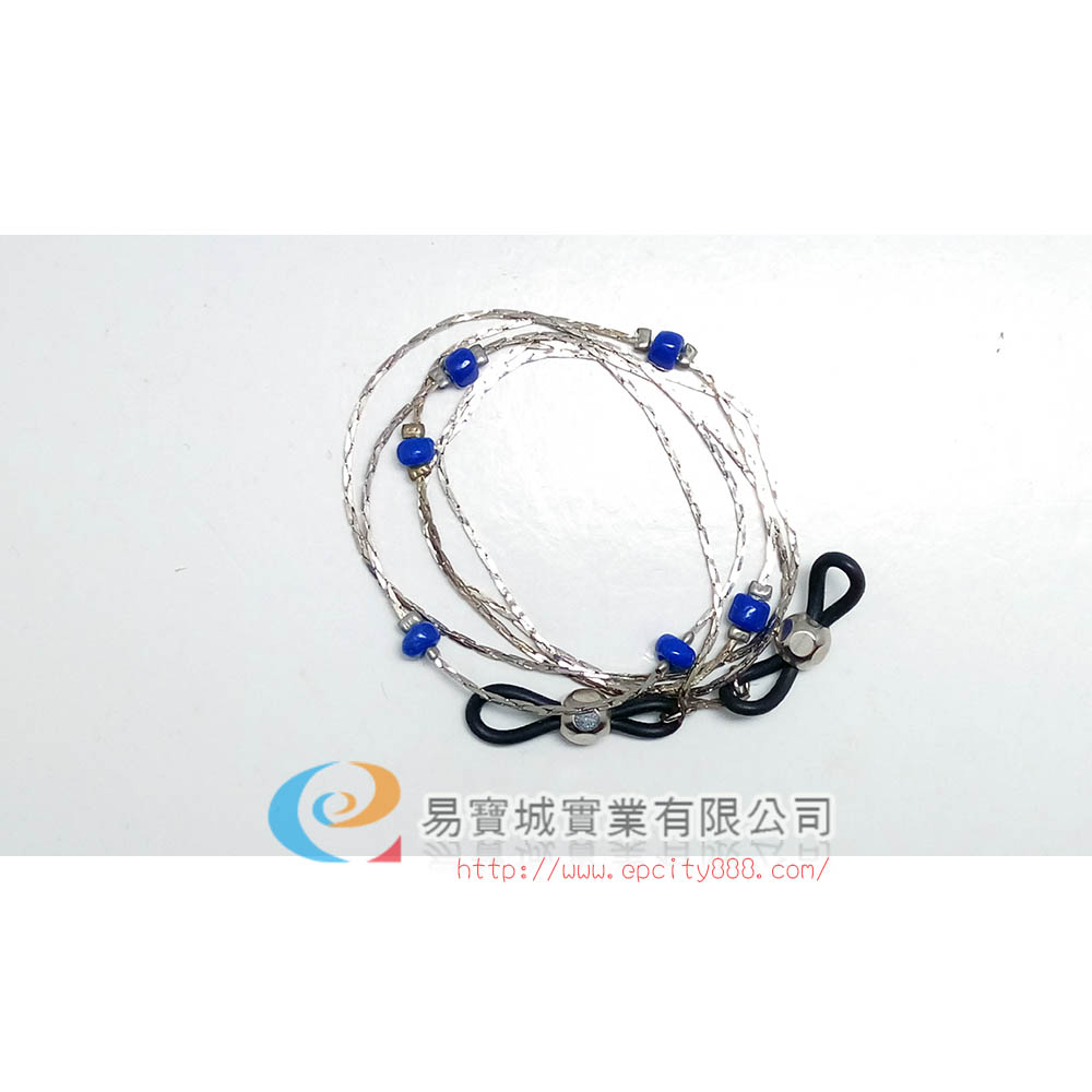 金屬彩珠眼鏡鍊(C)  |眼鏡鍊|金屬鍊